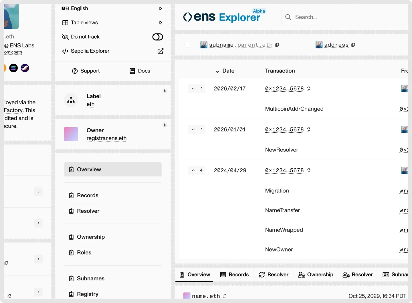 Explorer overview